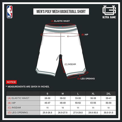 Men'S NBA Official Active Knit Basketball Training Shorts Unisex