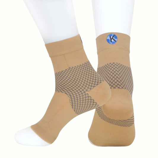 Ankle Compression Brace for Men & Women | Support for Tendonitis, Arch Pain & Heel Spur Relief | Compression Sleeve for Injury Recovery | Toeless Compression Sock | 1 Pair